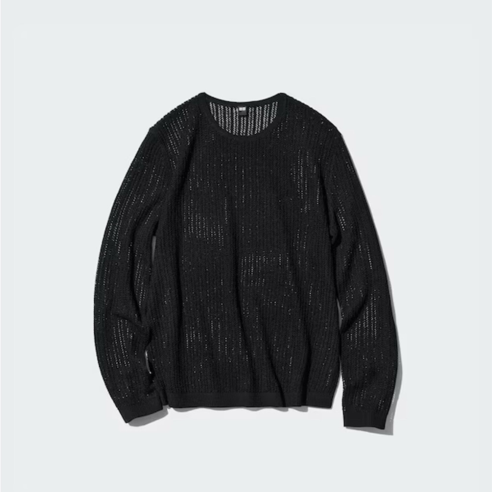 Women lace crew neck sweater